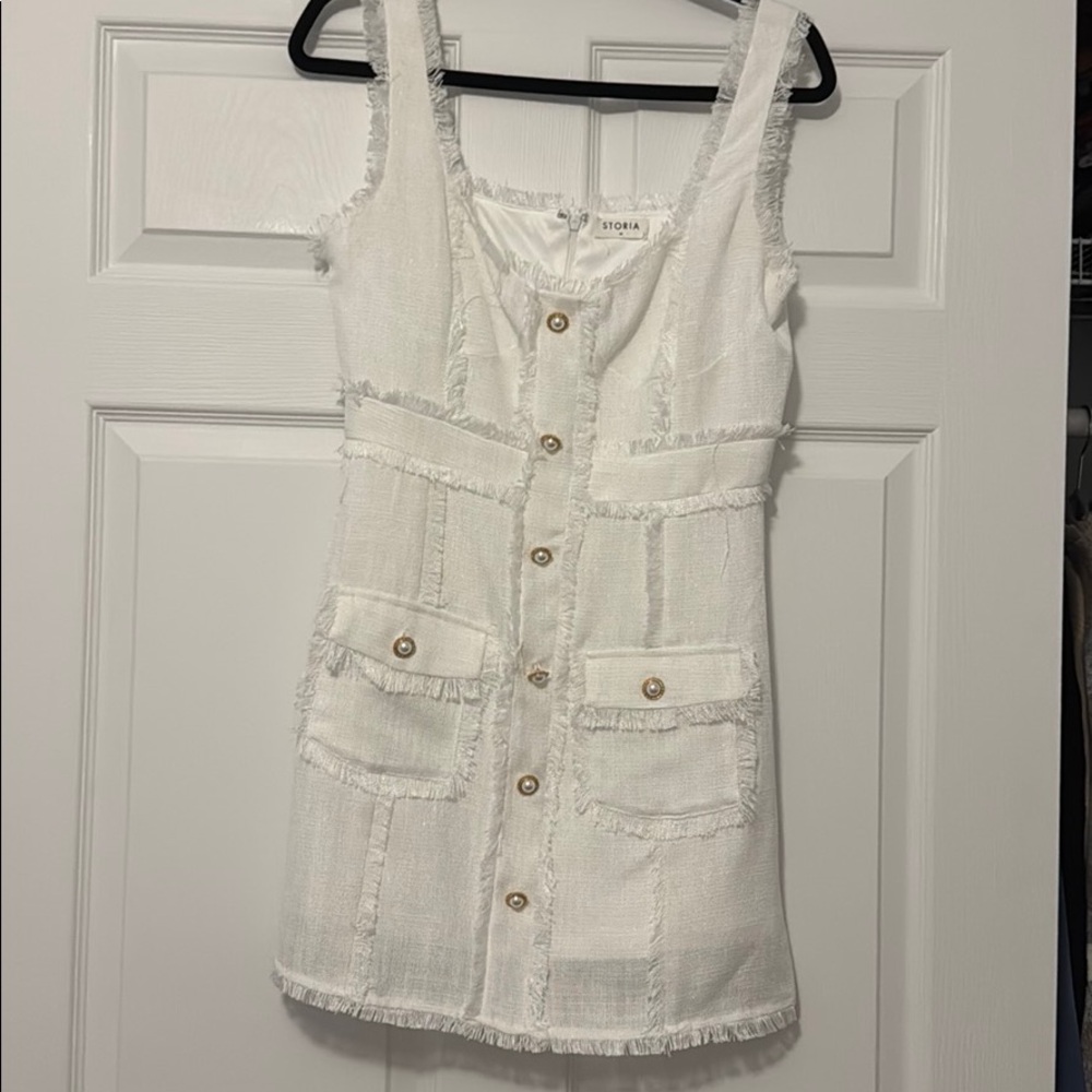 Storia Button Front Mini Dress